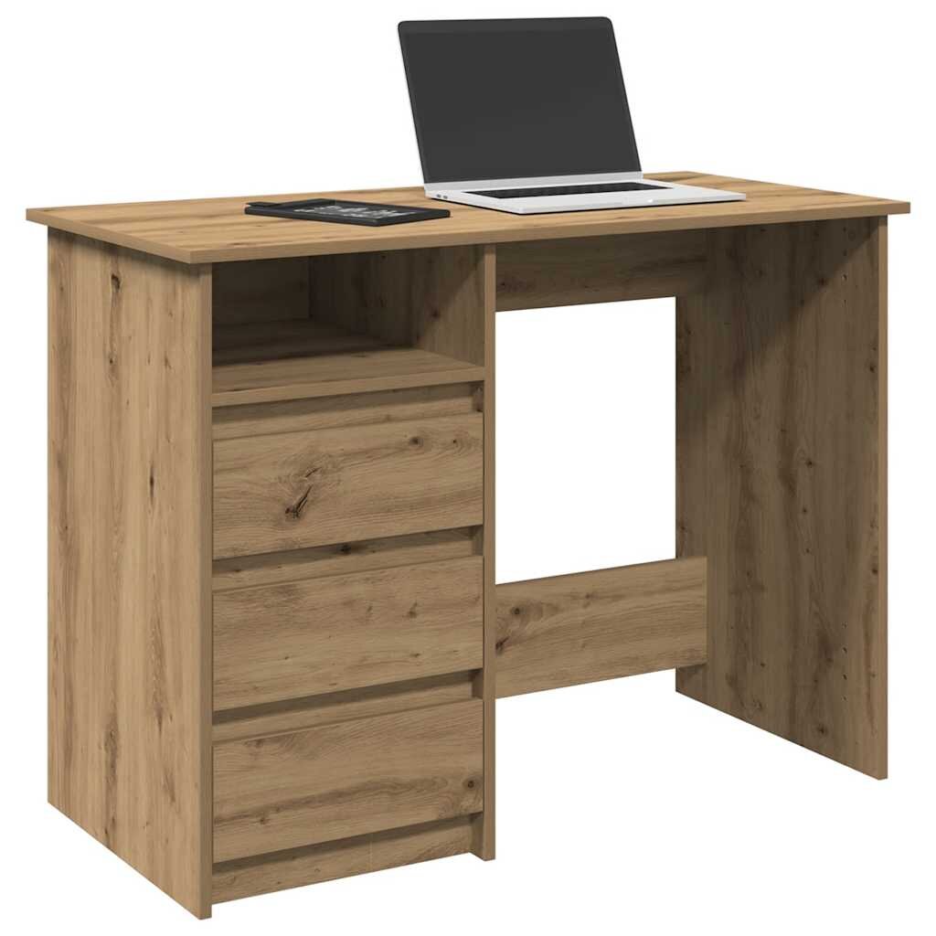 vidaXL Бюрото Artisan Oak 102x50x75 cm Инженерна дървесина