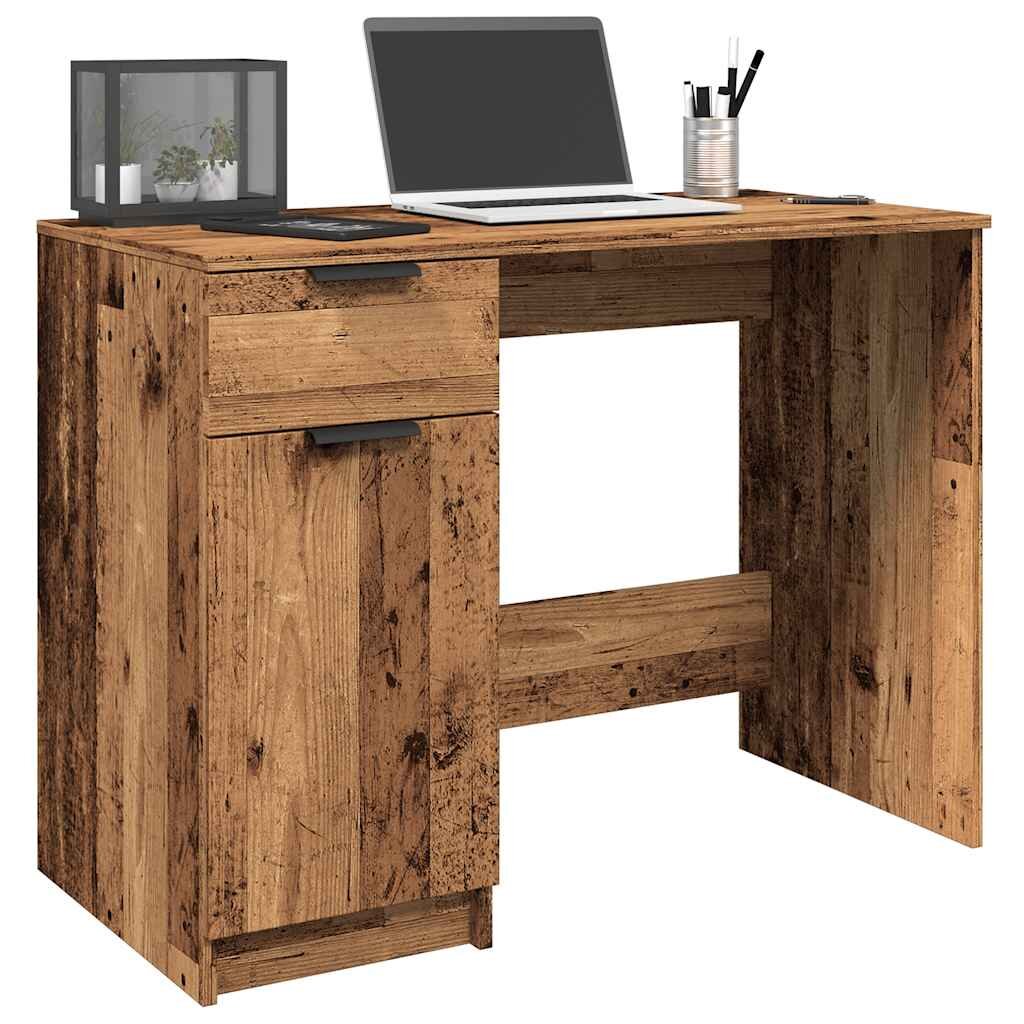 vidaXL Бюрото от старо дърво 100x50x75 cm Инженерна дървесина