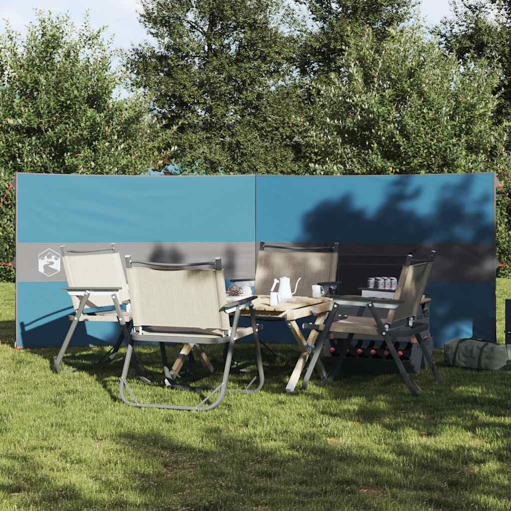 vidaXL Camping Windbreak Blue 344x120 cm Водоустойчив