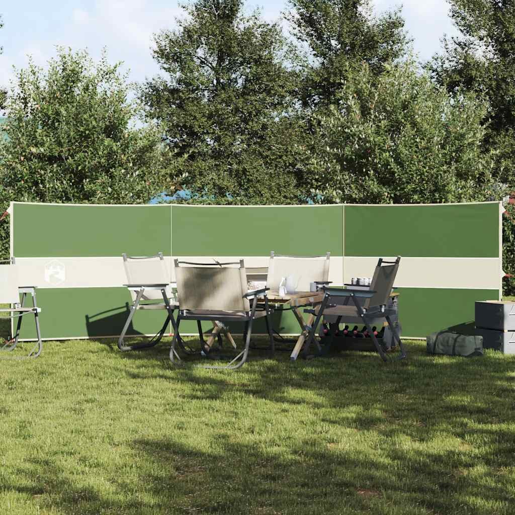 vidaXL Camping Windbreak Green 490x123 cm Водоустойчив