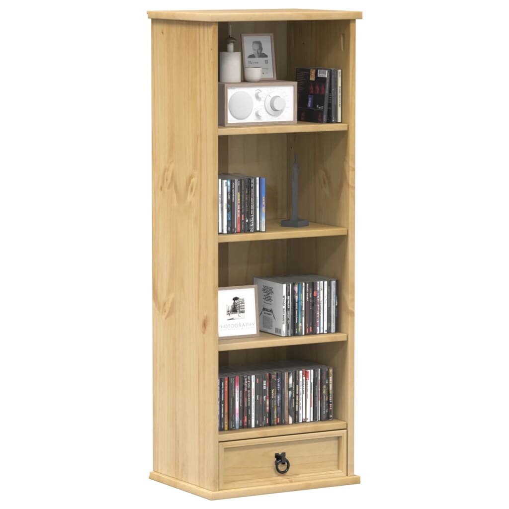 vidaXL CD шкаф Corona 40x30x110 см бор масив