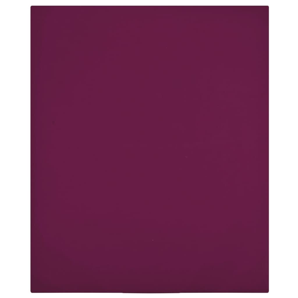 vidaXL Чаршаф с ластик бордо 160x200 см памук