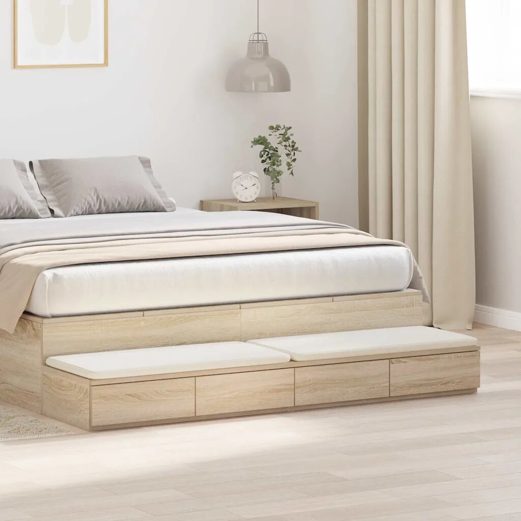 vidaXL Чекмеджета за легло Сонома дъб 150 x 365 x 165 см