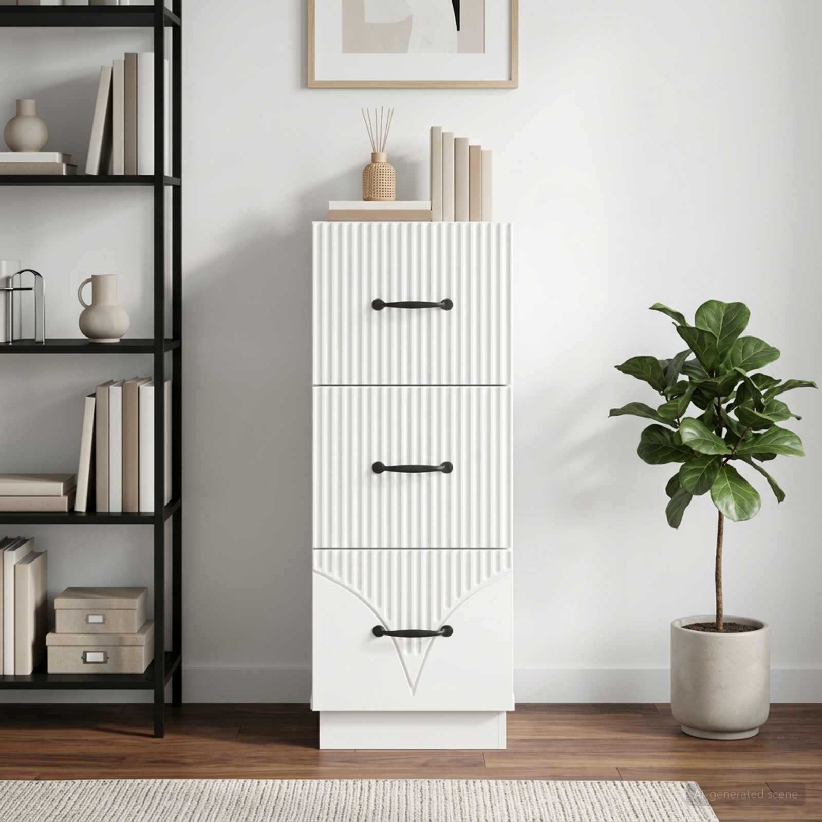 vidaXL Чекмеджетен шкаф 33 x 345 x 87 см Инженерна дървесина