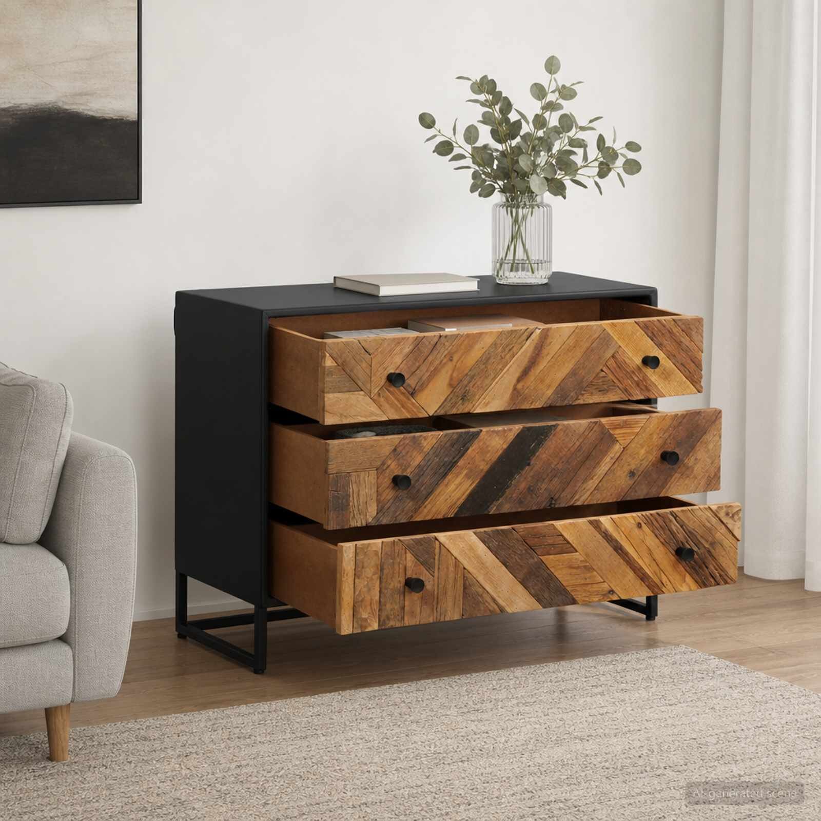 vidaXL Чекмеджетен шкаф с чекмедже 75 x 30 x 54 см