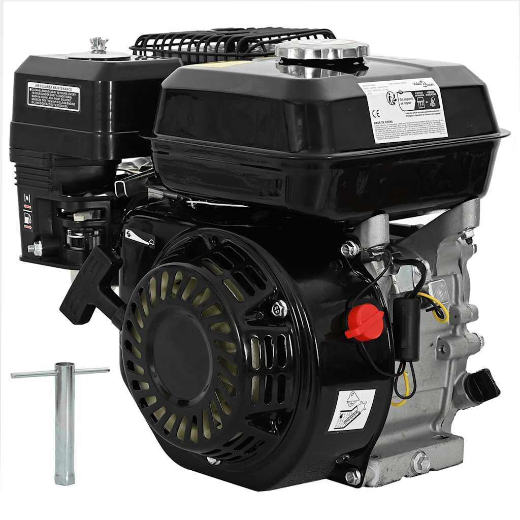 vidaXL Черен бензинов двигател 65 к.с. 48 kW