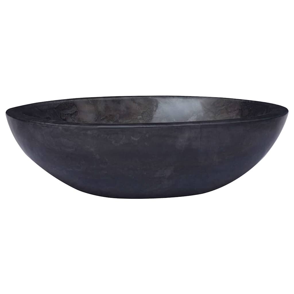 vidaXL Черна мивка 53x40x15 см мрамор