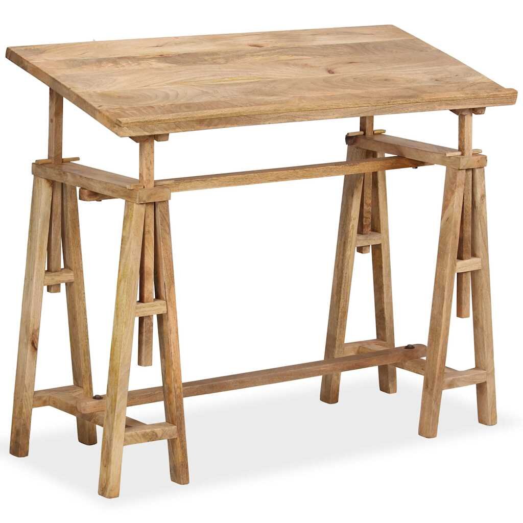 vidaXL Чертожна маса мангово дърво масив 116x50x76 cм