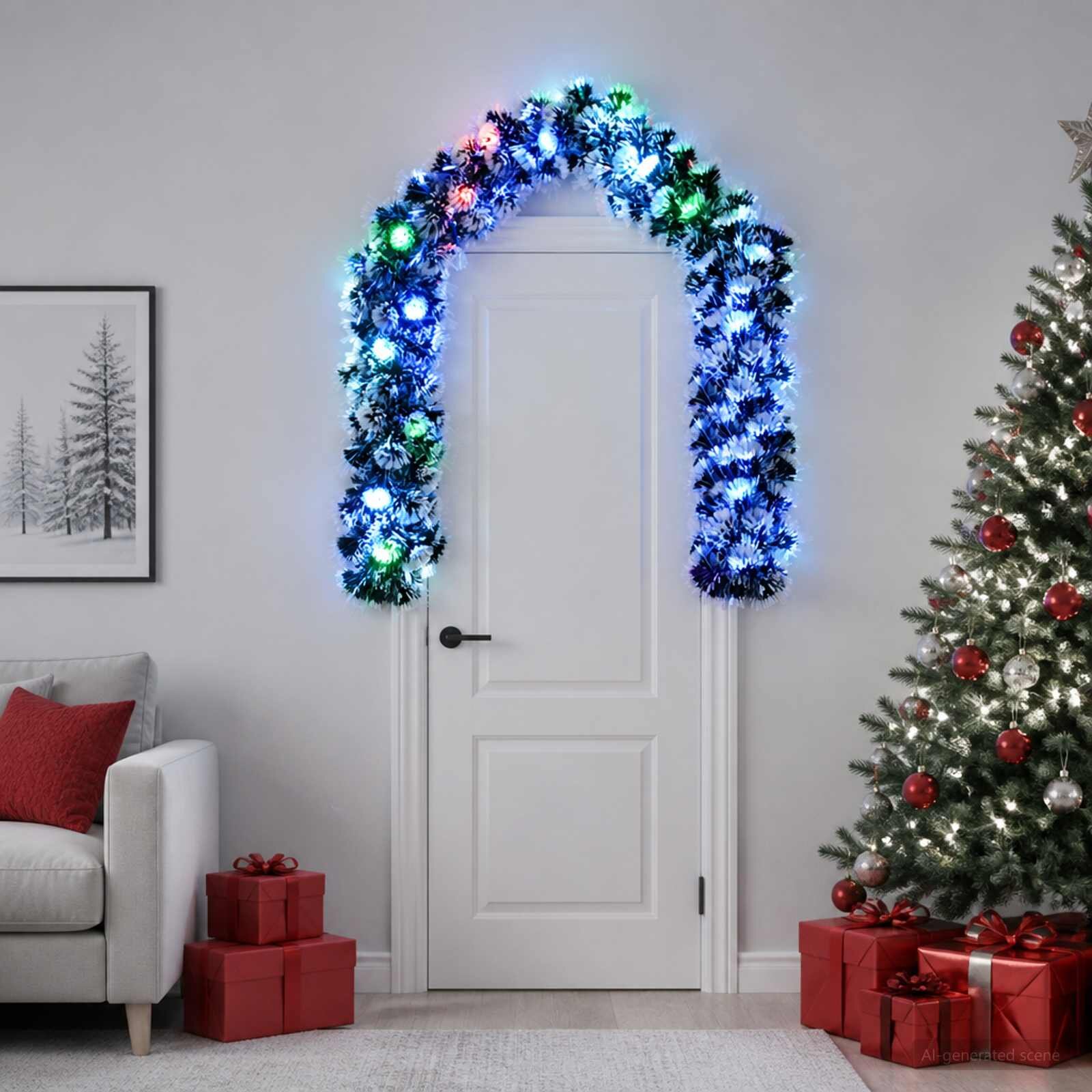 vidaXL Christmas Garland 200 cm 16 LED светодиода Многоцветен PET