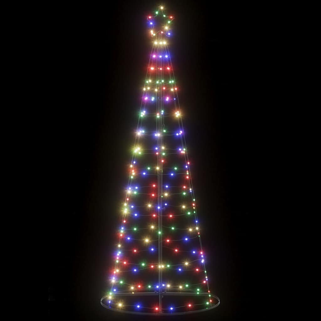 vidaXL Christmas Tree Light Cone 200 LEDs Colorful 182 cm - Untranslated