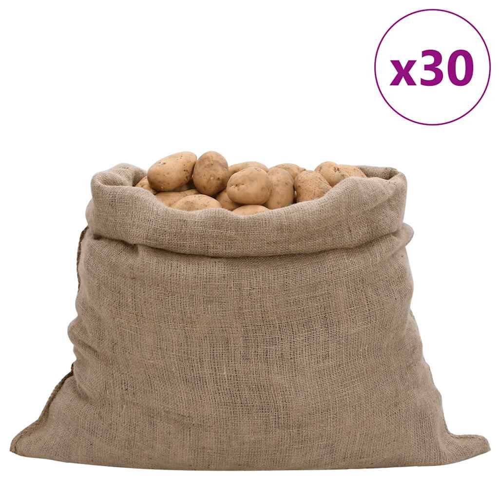 vidaXL Чували от юта 30 бр 100x110 см 100% юта 220 gsm