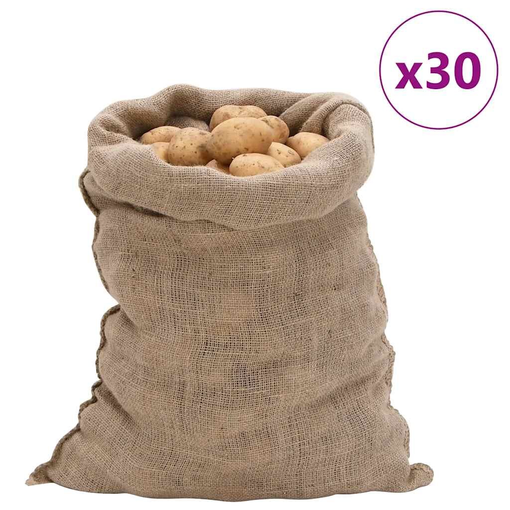 vidaXL Чували от юта 30 бр 60x105 см 100% юта 220 gsm