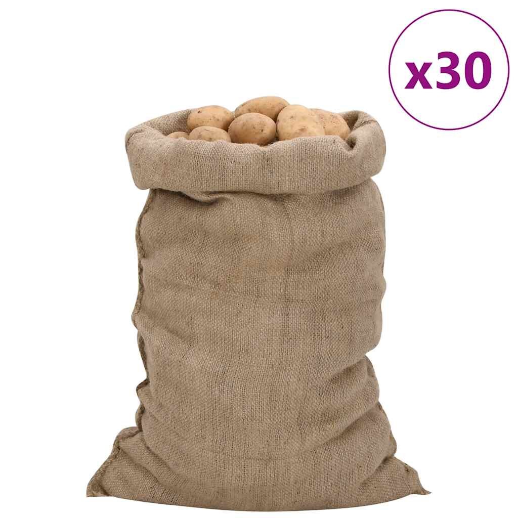 vidaXL Чували от юта 30 бр 60x105 см 100% юта 340 gsm