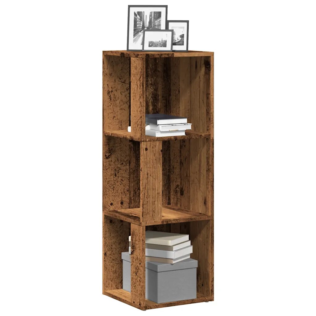 vidaXL Corner Cabinet 33 x 33 x 100 cm Engineered wood Старо дърво