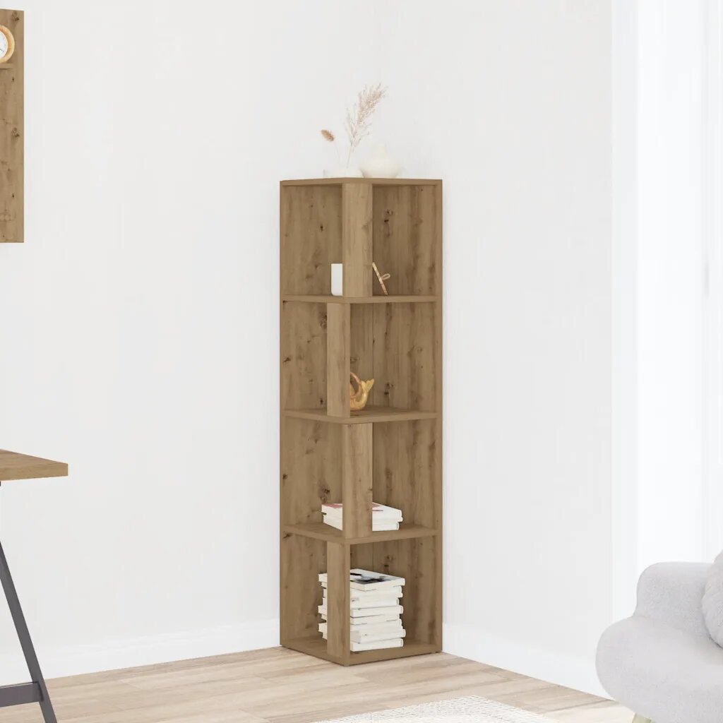 vidaXL Corner Cabinet 33 x 33 x 132 cm Engineered Wood Дъб артизан