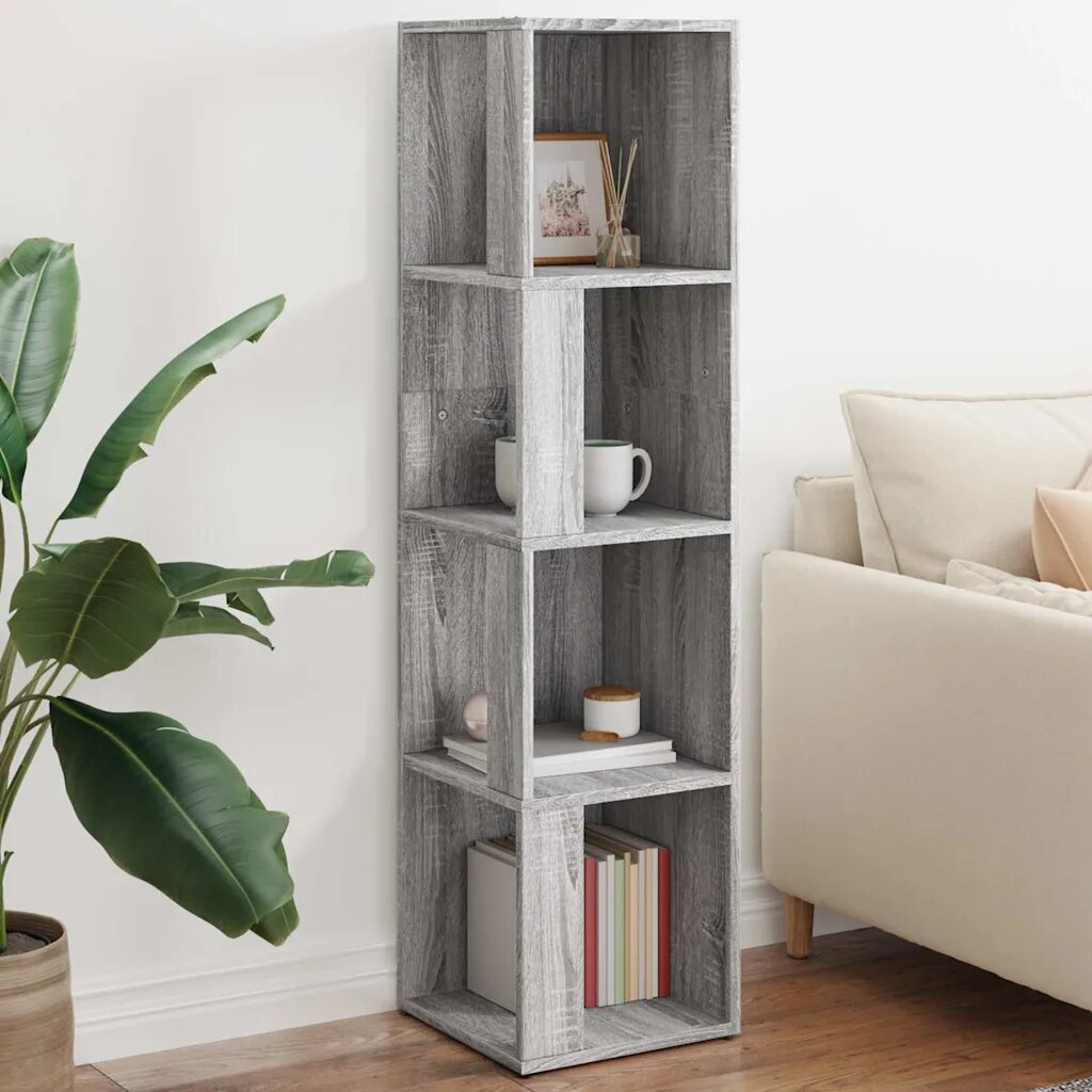 vidaXL Corner Cabinet 33 x 33 x 132 cm Engineered wood Сив Сонома