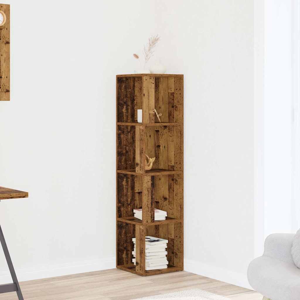 vidaXL Corner Cabinet 33 x 33 x 132 cm Engineered wood Старо дърво