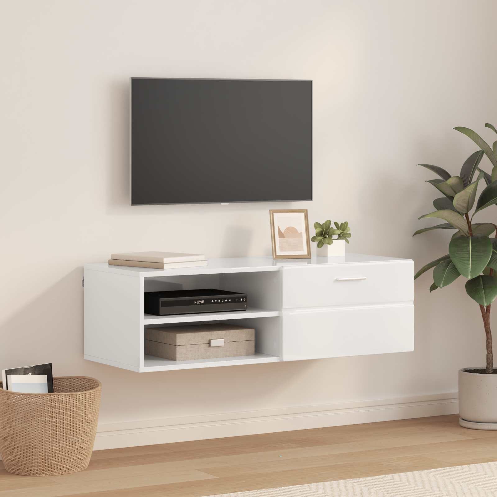 vidaXL Дървен шкаф 1005 x 39 x 30 см Циментено сиво