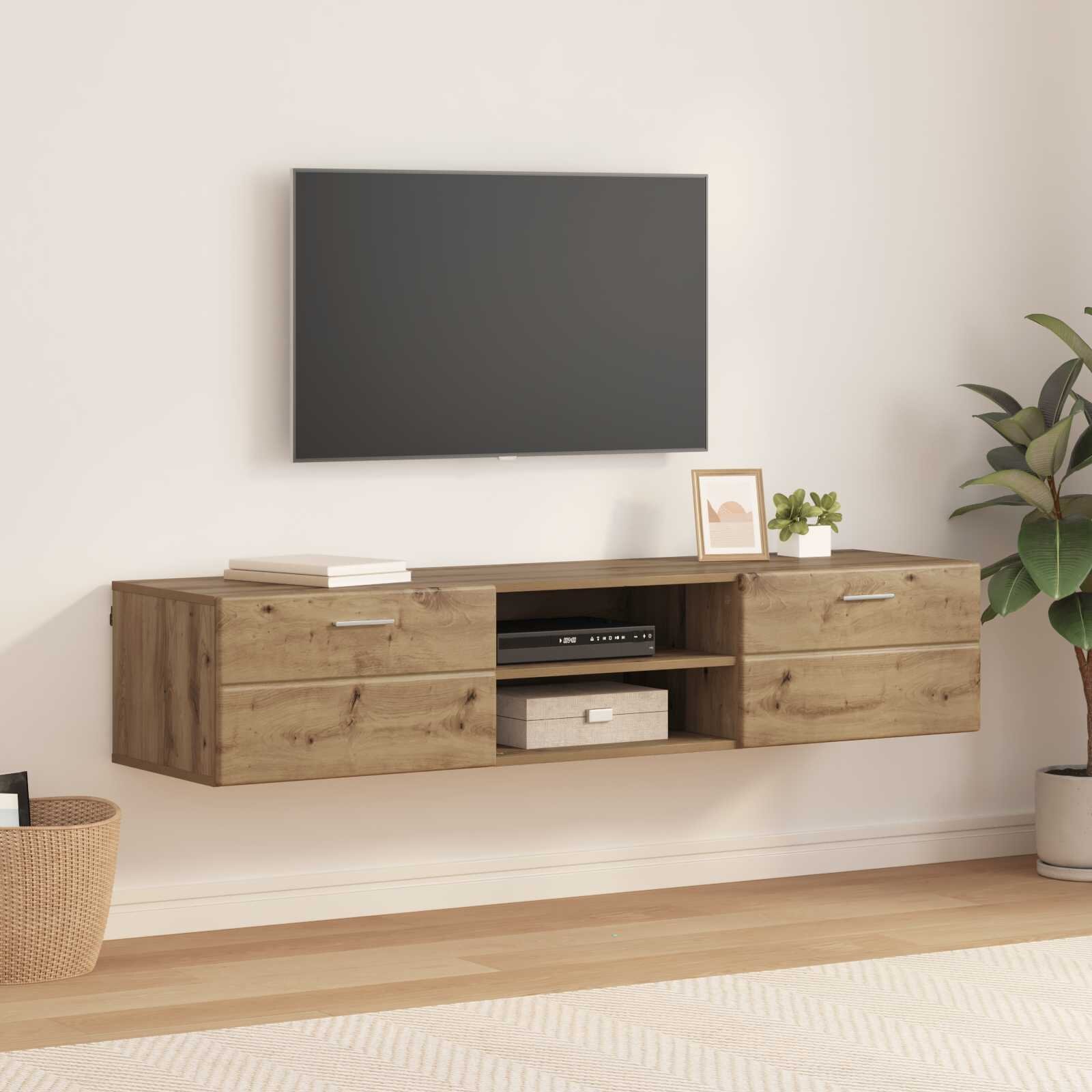 vidaXL Дървен шкаф 150 x 39 x 30 см Дъб Инженерна дървесина