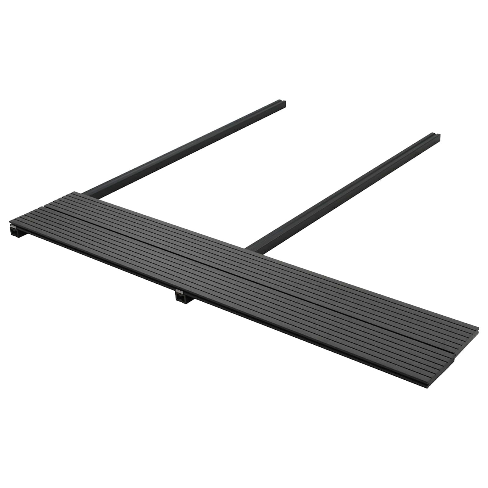 vidaXL Дъска за decking 32 бр. Черно WPC