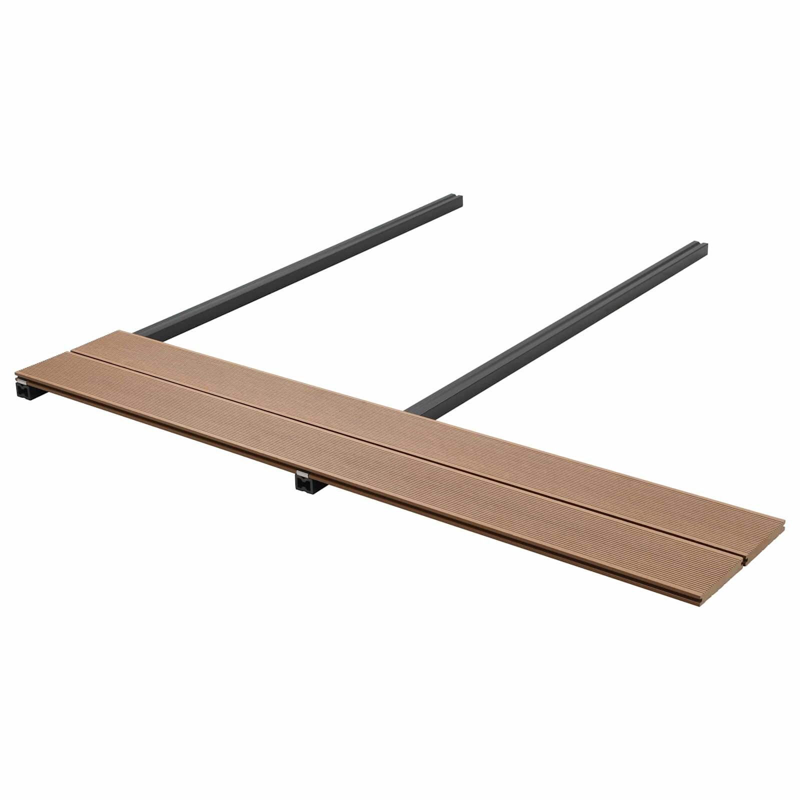 vidaXL Дъска за decking 32 бр. Тик WPC
