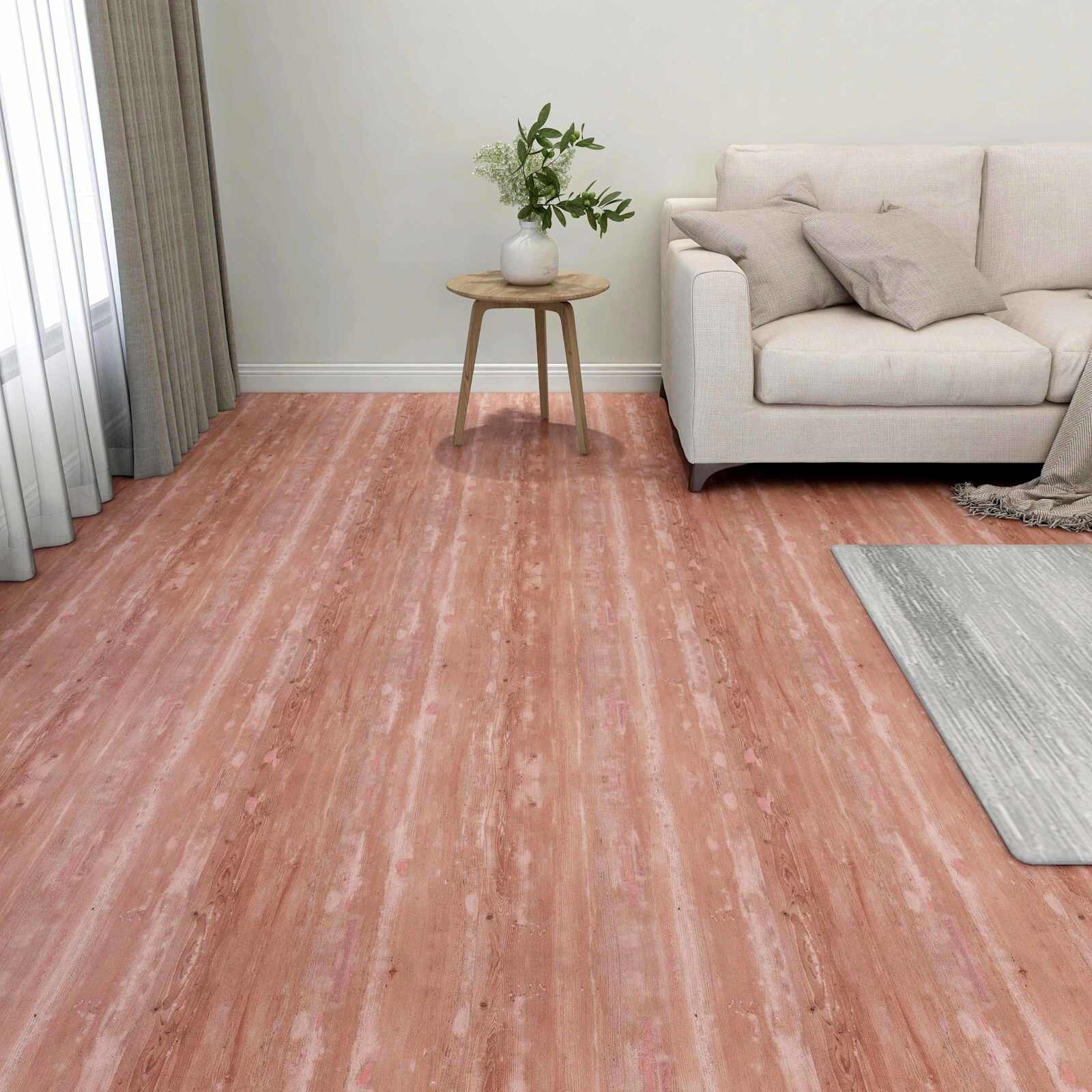 vidaXL Дъски за под Червено 511 м² 55 бр. ПВЦ