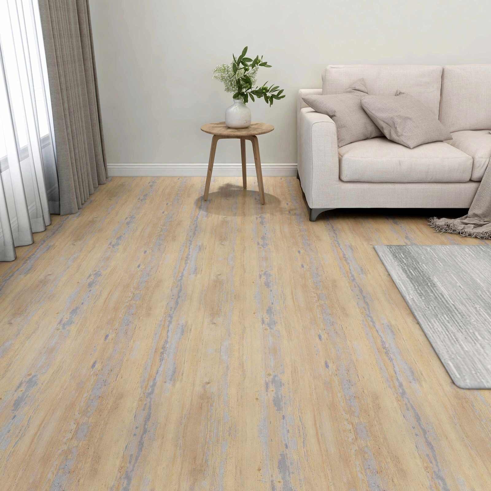 vidaXL Дъски за под Кафяв и сив 511 м² 55 бр. ПВЦ