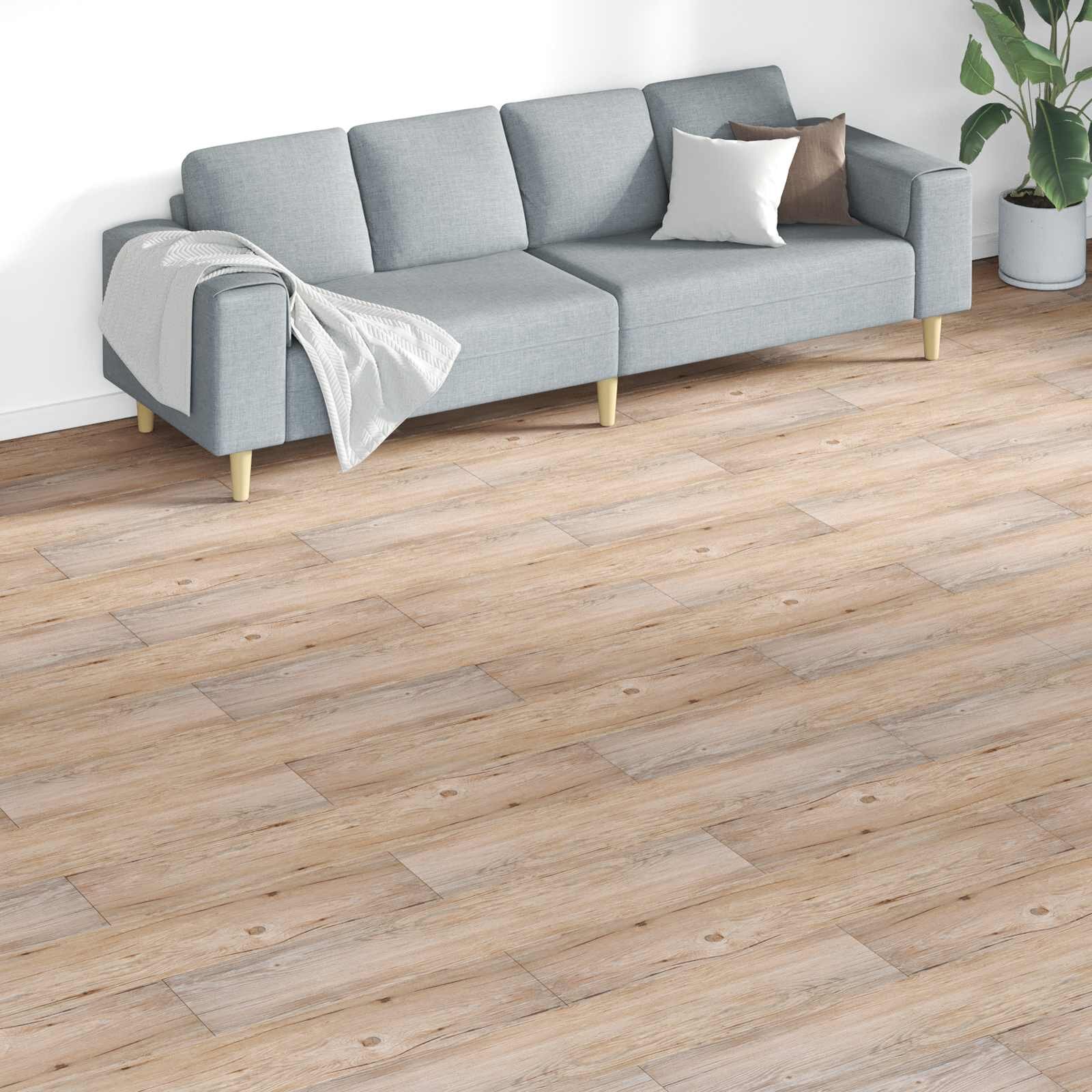 vidaXL Дъски за под Кафяво 526 м² 18 бр. ПВЦ