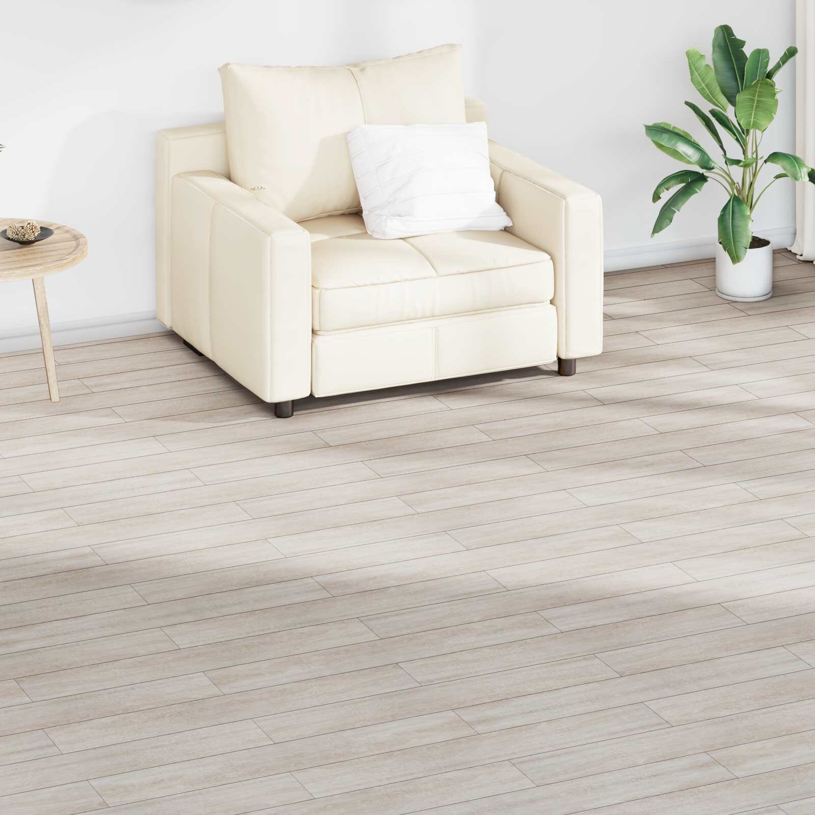 vidaXL Дъски за под Класически бял дъб 502 m² 36 бр. ПВЦ