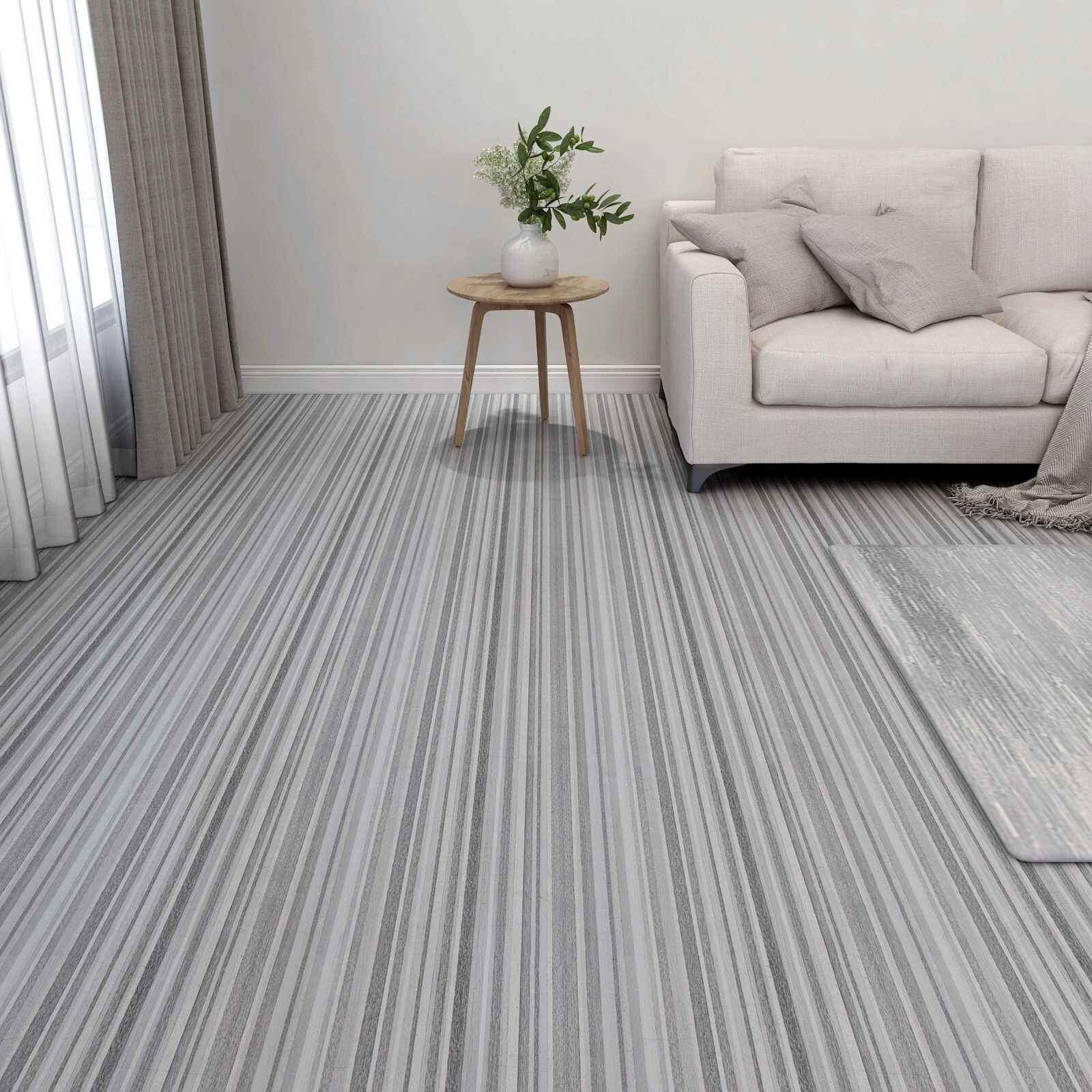vidaXL Дъски за под Райета 511 м² 55 бр. ПВЦ
