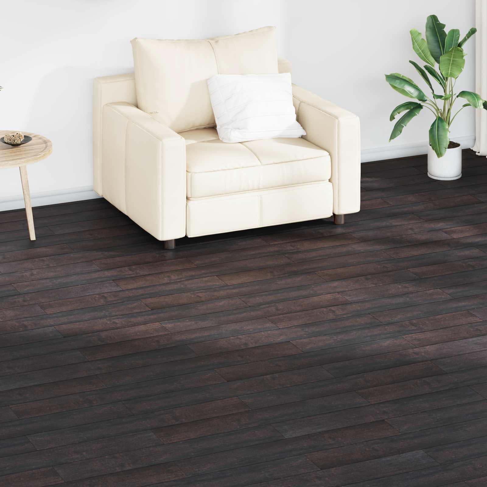 vidaXL Дъски за под Тъмен кафяв 251 м² 18 бр. ПВЦ