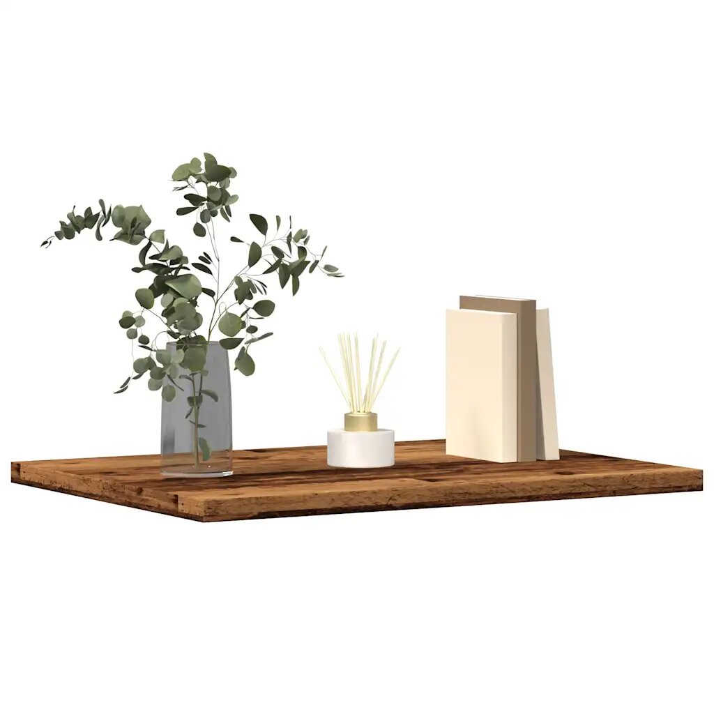 vidaXL Дъски за рафтове за книги 4 бр. старо дърво 40x30x15 cm