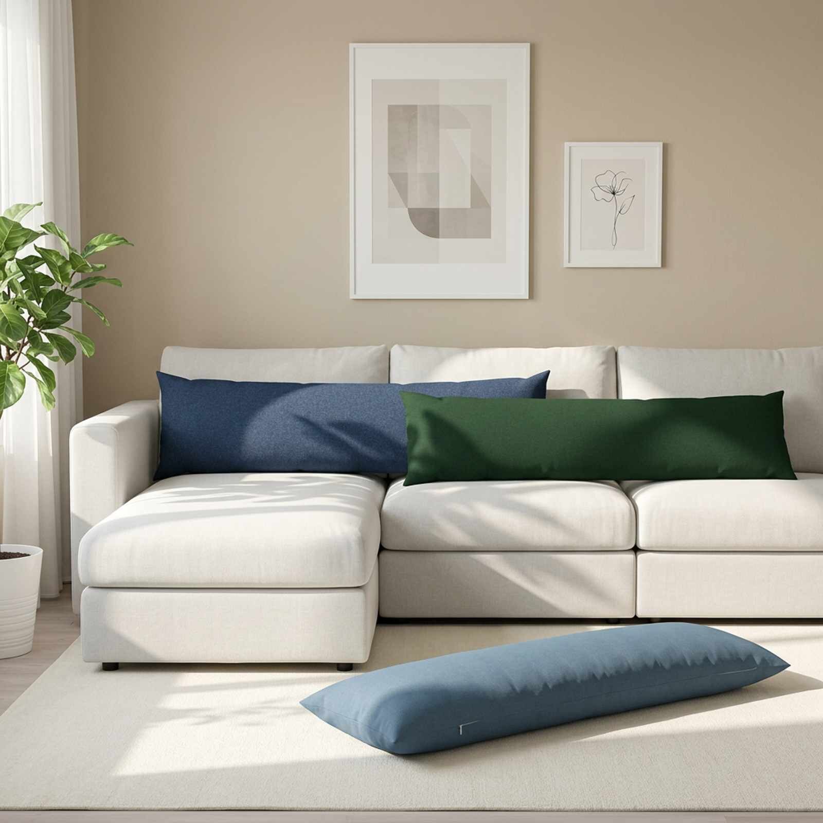 vidaXL Декоративна възглавница 2 бр. HEERLEN Тъмнозелено 40 x 145 cm