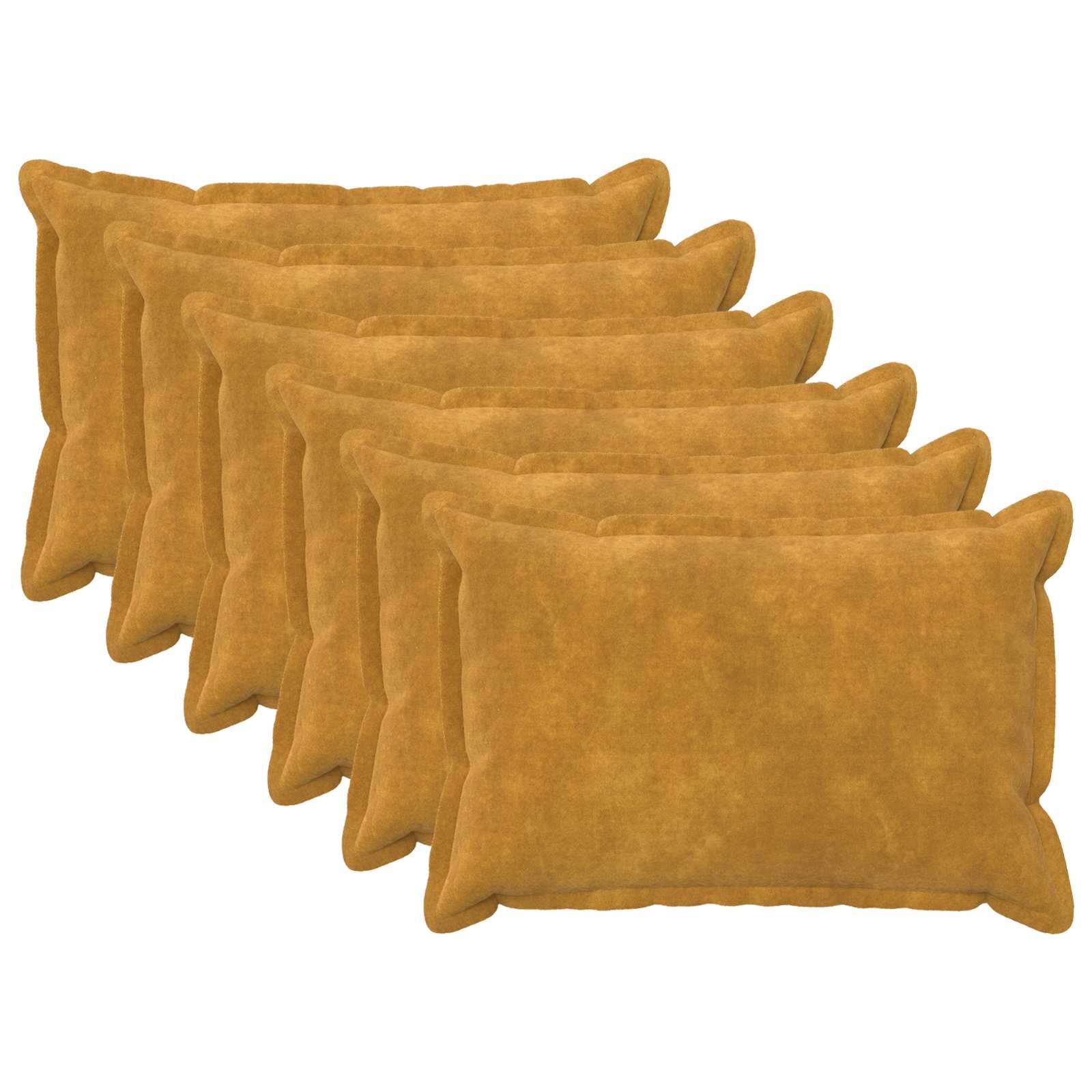 vidaXL Декоративна възглавница 6 бр. HOUTEN Жълто 30 x 50 cm