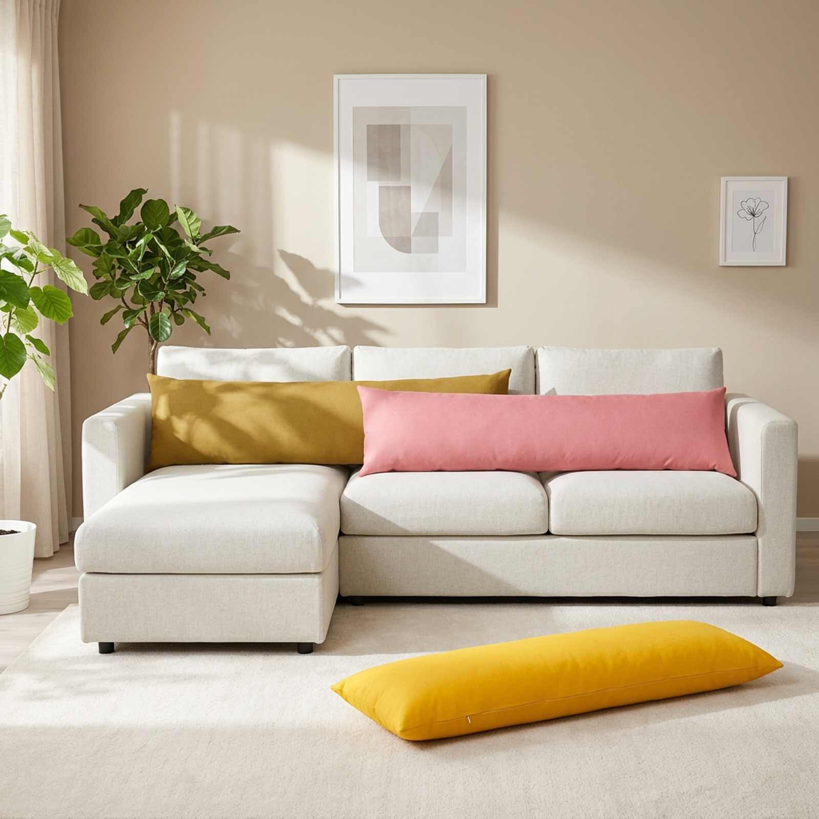 vidaXL Декоративна възглавница HEERLEN Светло зелено 40 x 145 cm