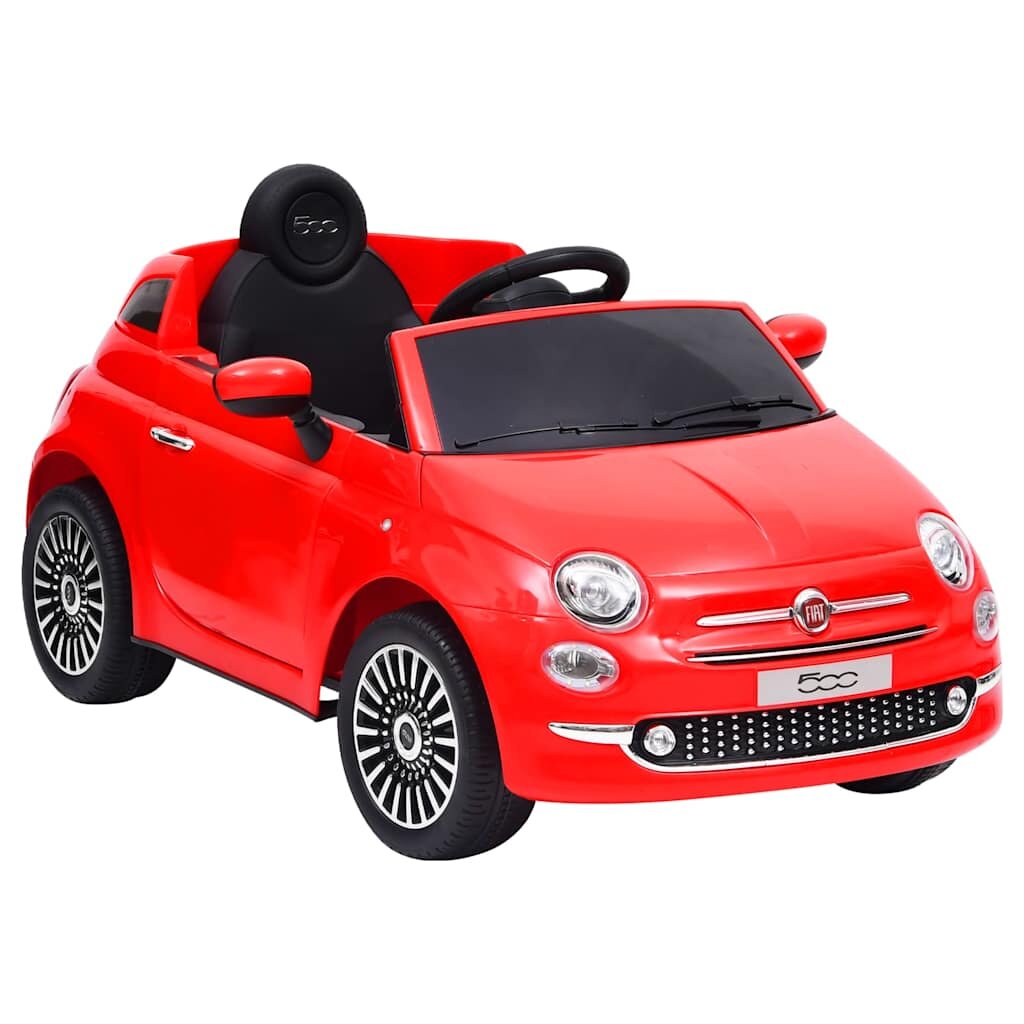 vidaXL Детска електрическа кола Fiat 500 червена