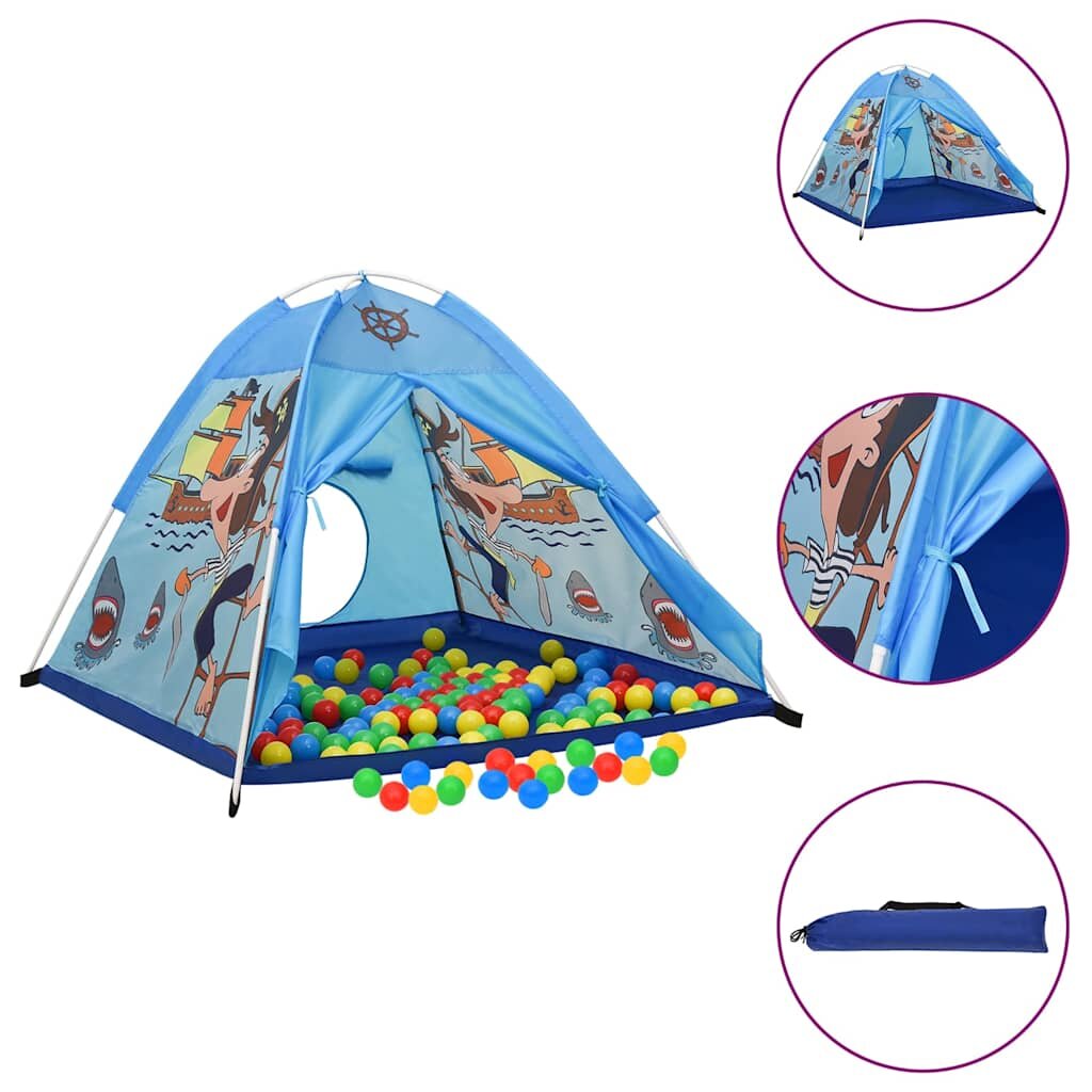 vidaXL Детска палатка за игра синя 120x120x90 см