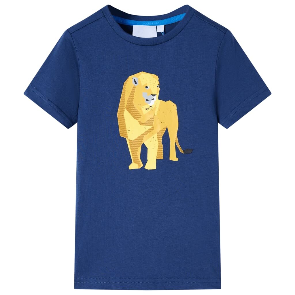 vidaXL Детска тениска тъмносиня 128