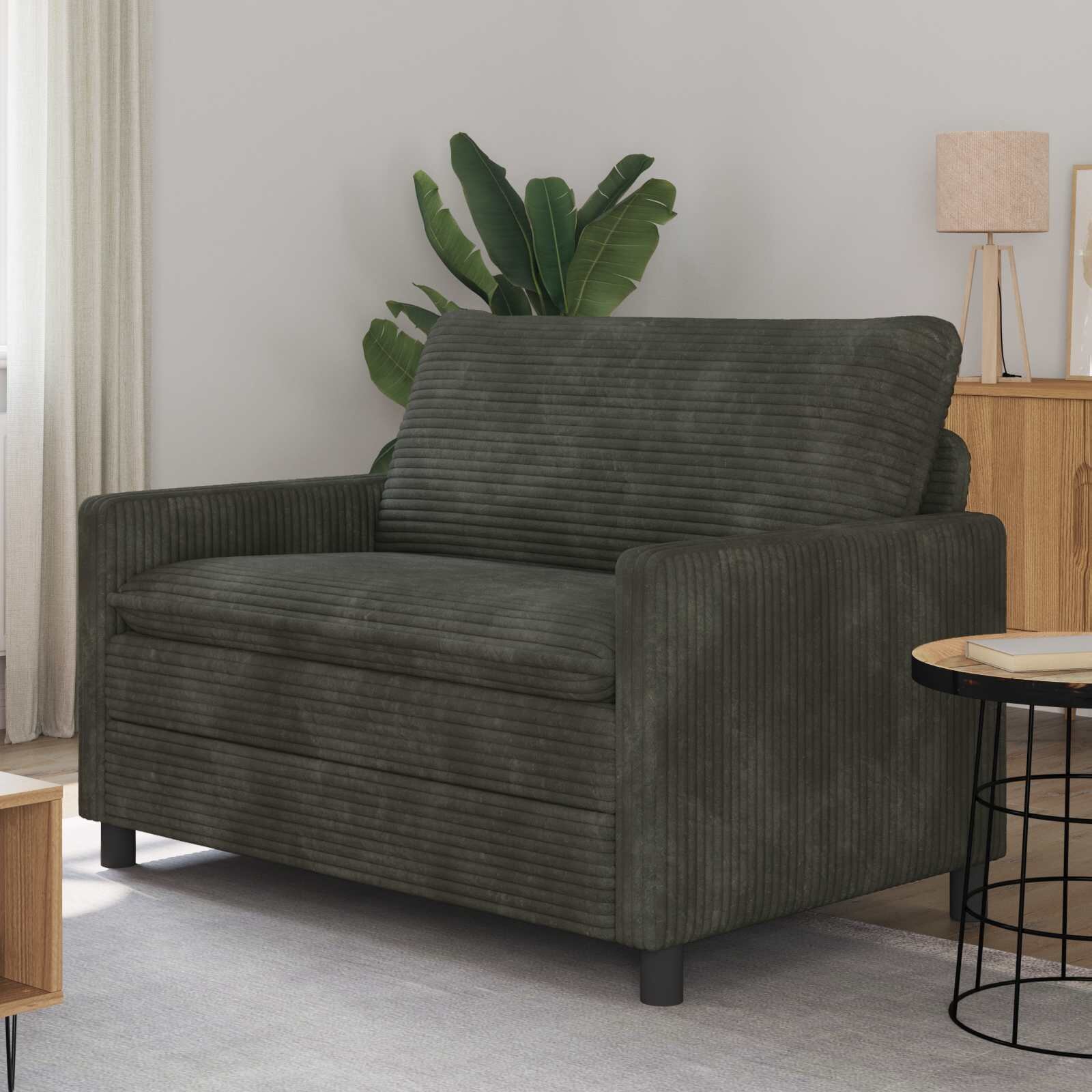 vidaXL Диван Антрацит 126 x 81 x 875 см Полиестер