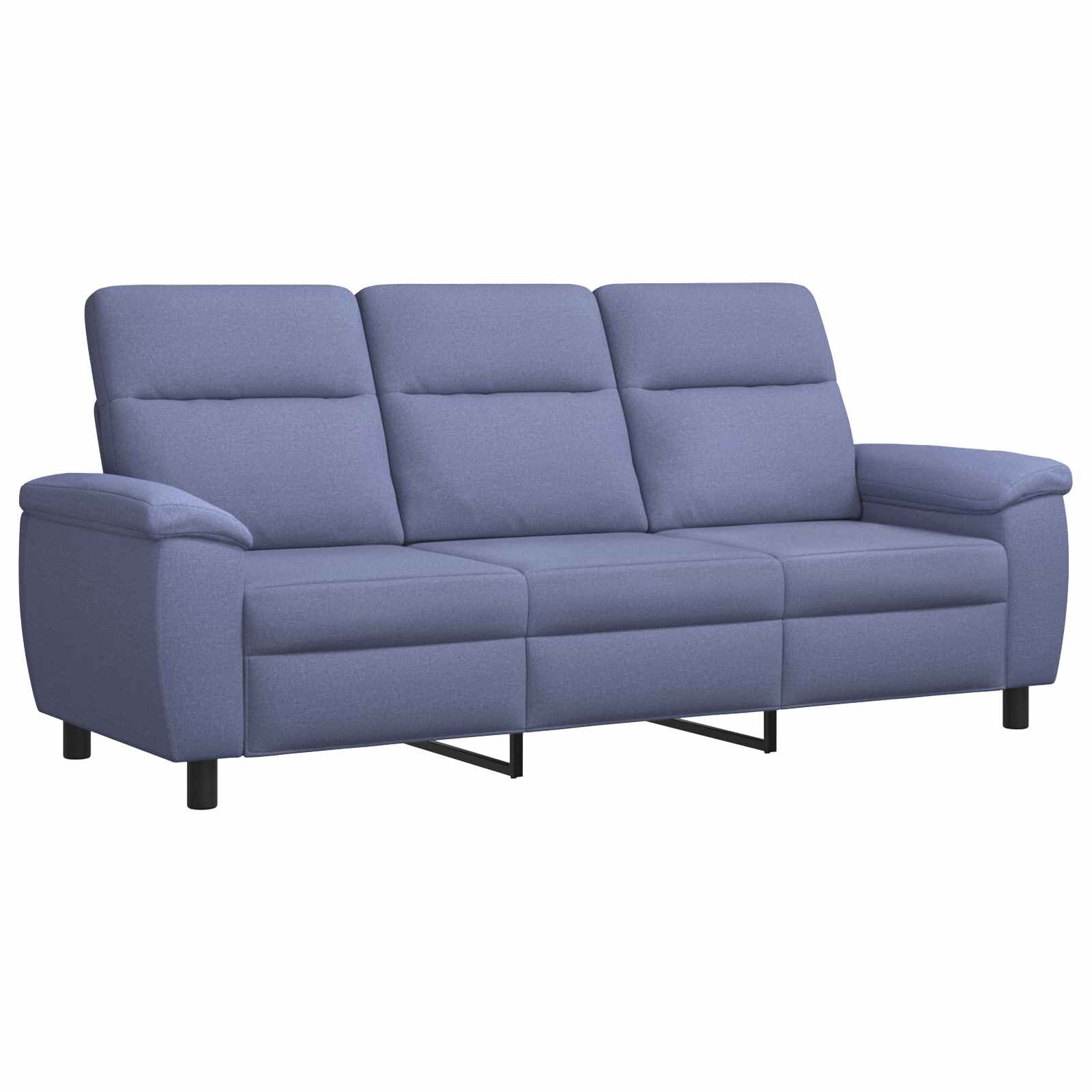 vidaXL Диван Дънково син 214 x 90 x 95 см Текстил
