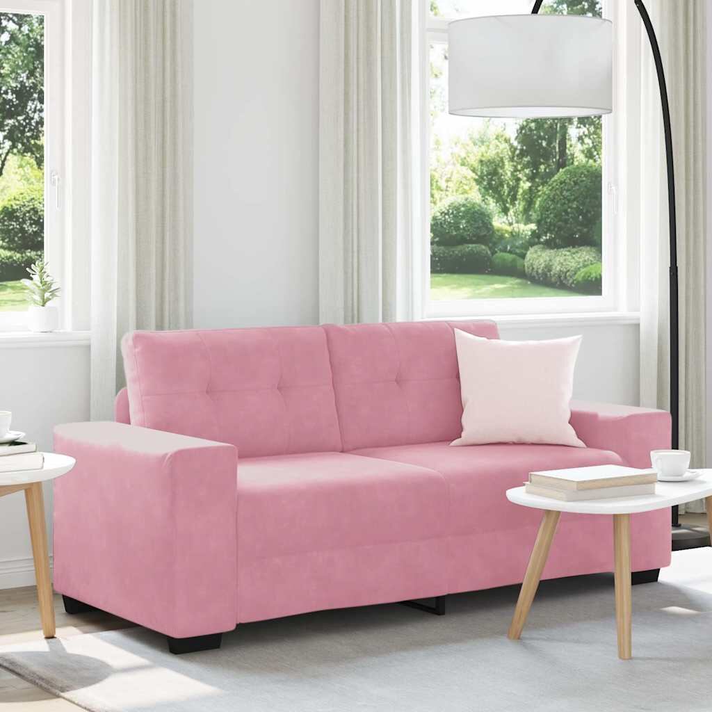 vidaXL Диван-канапе розов 180x77x82 см кадифе