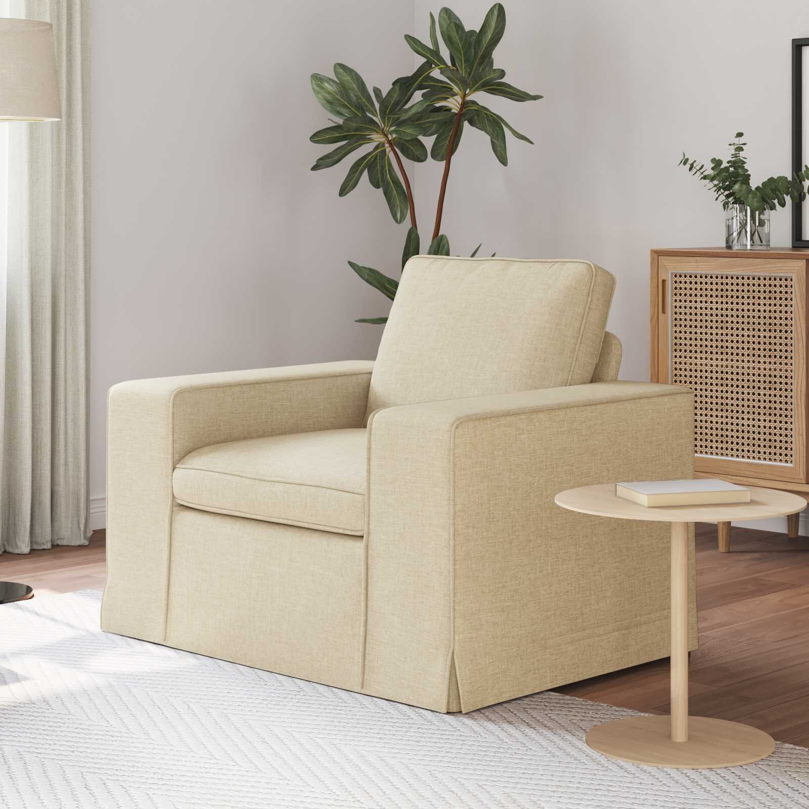 vidaXL Диван Крем 103 x 80 x 82 см текстил