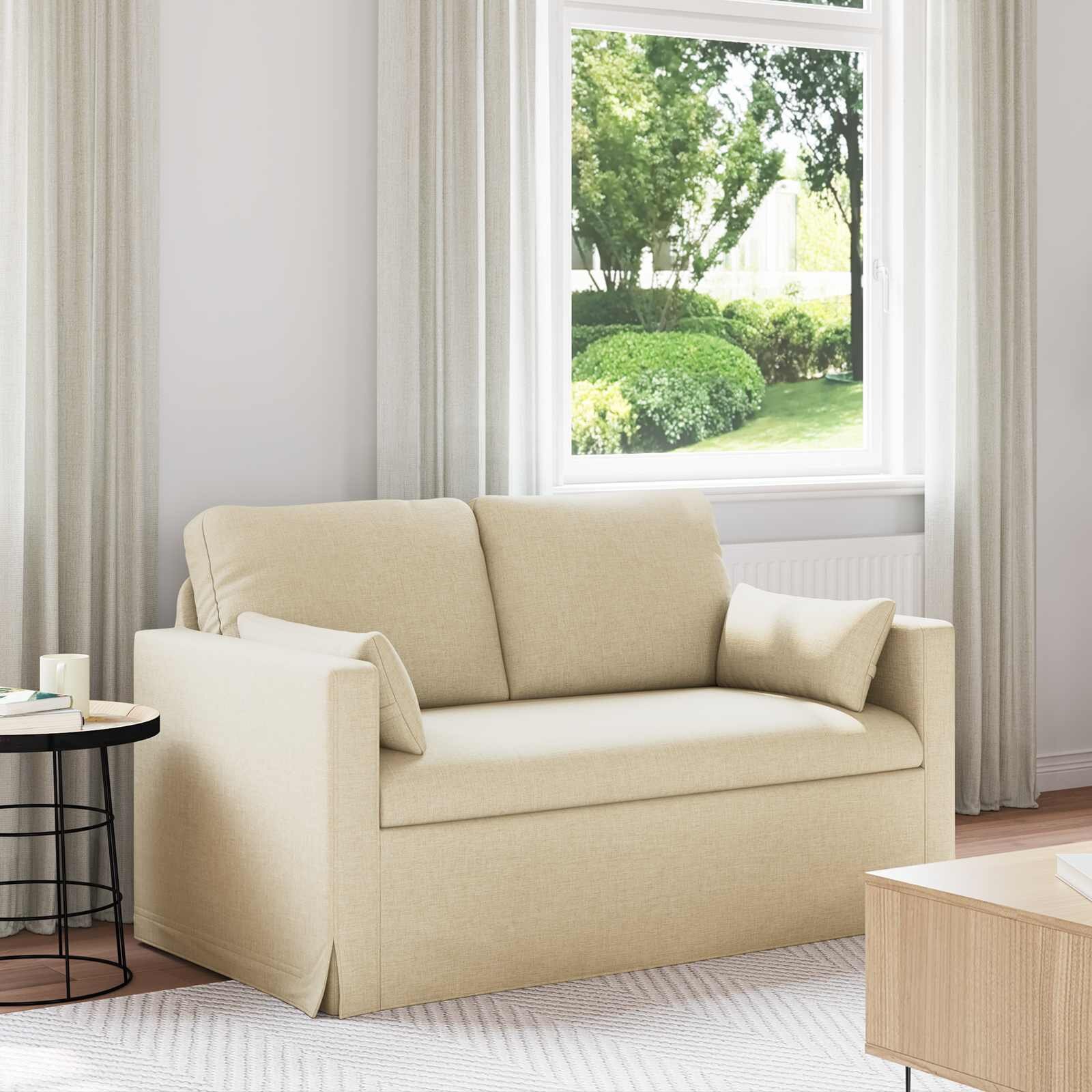 vidaXL Диван Крем 139 x 78 x 80 см текстил