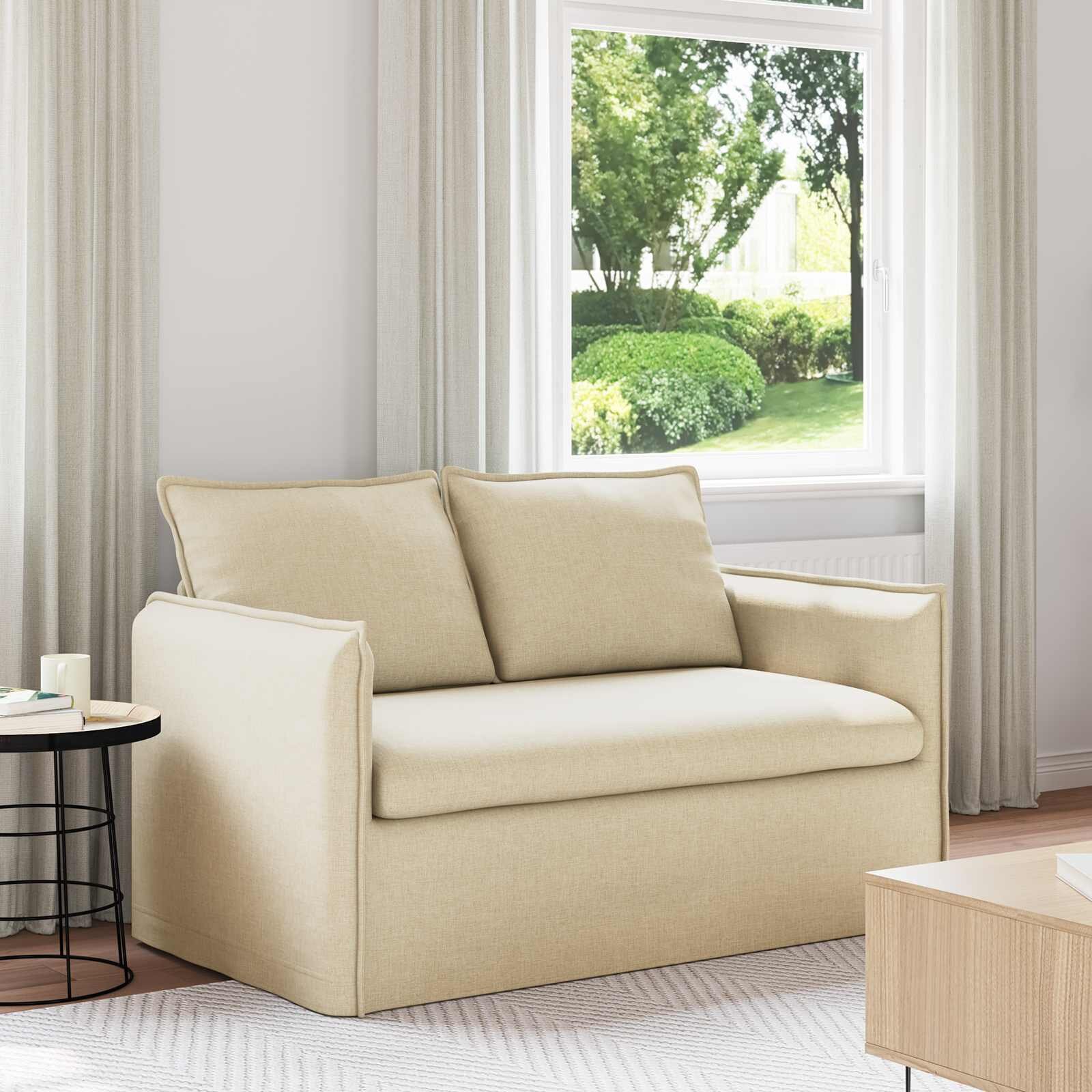 vidaXL Диван Крем 156 x 82 x 85 см текстил