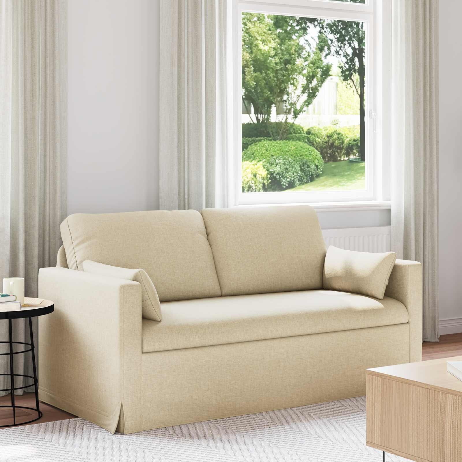vidaXL Диван Крем 158 x 78 x 80 см текстил