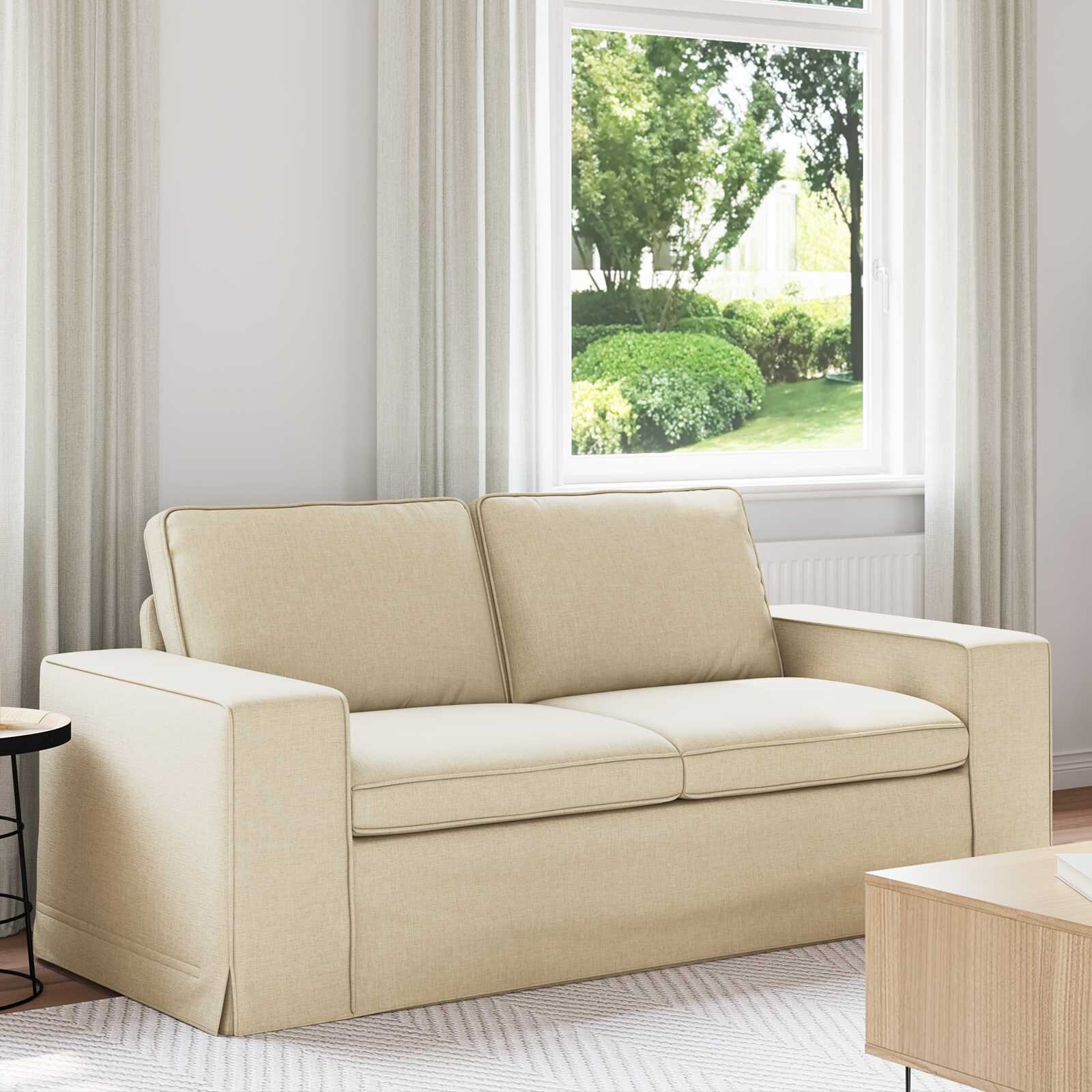 vidaXL Диван Крем 182 x 80 x 82 см текстил