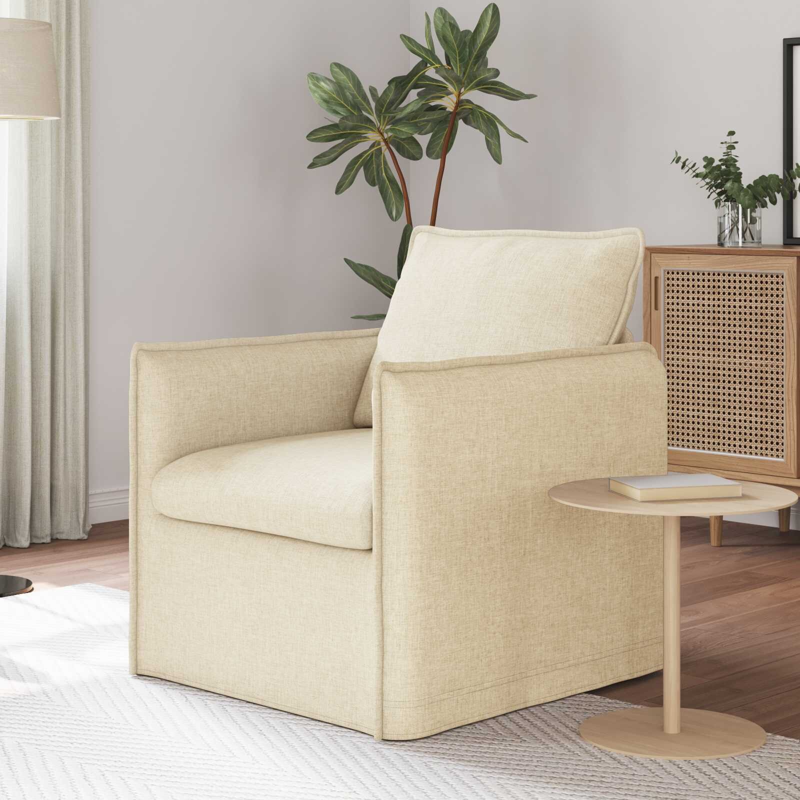 vidaXL Диван Крем 75 x 82 x 85 см текстил