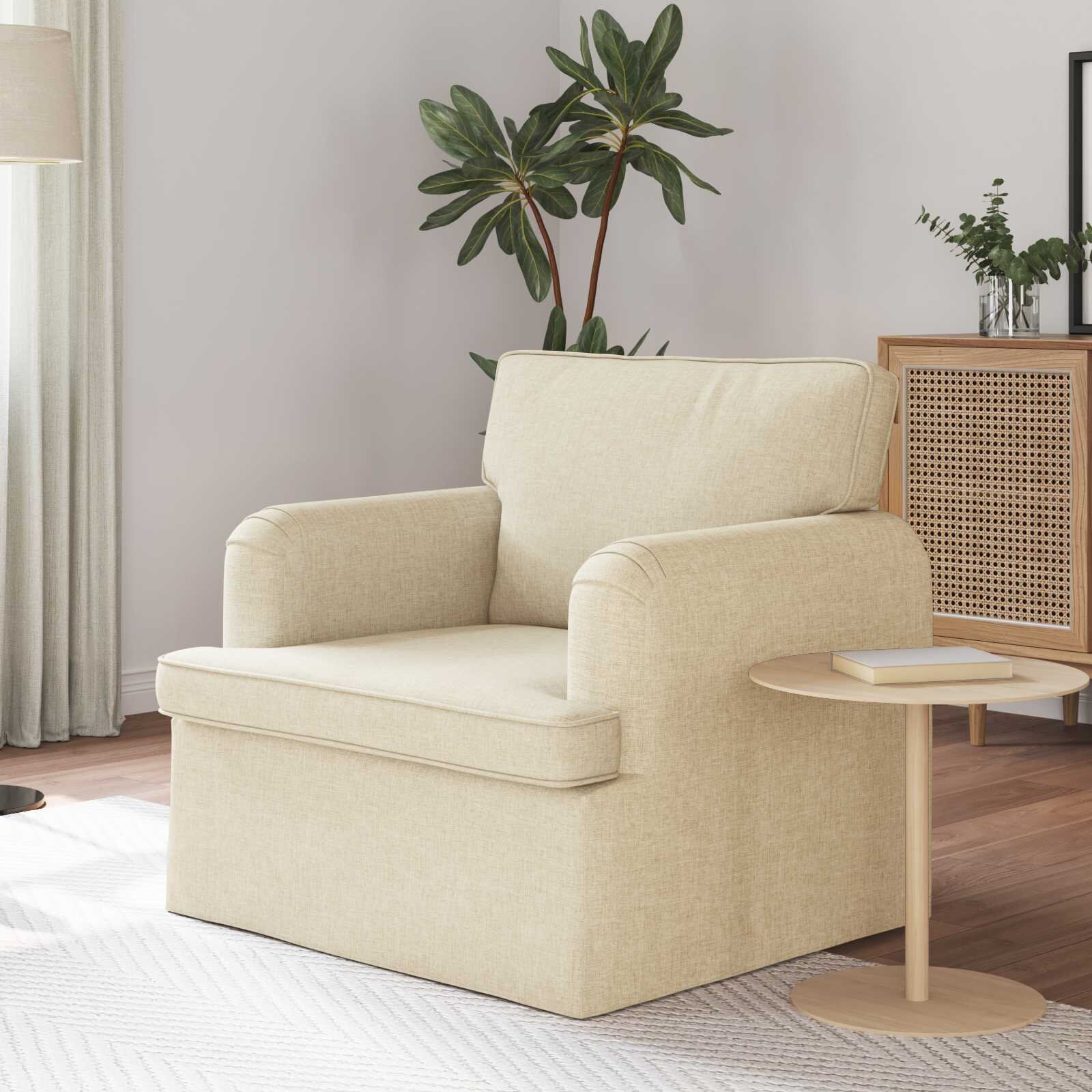 vidaXL Диван Крем 84 x 80 x 85 см текстил