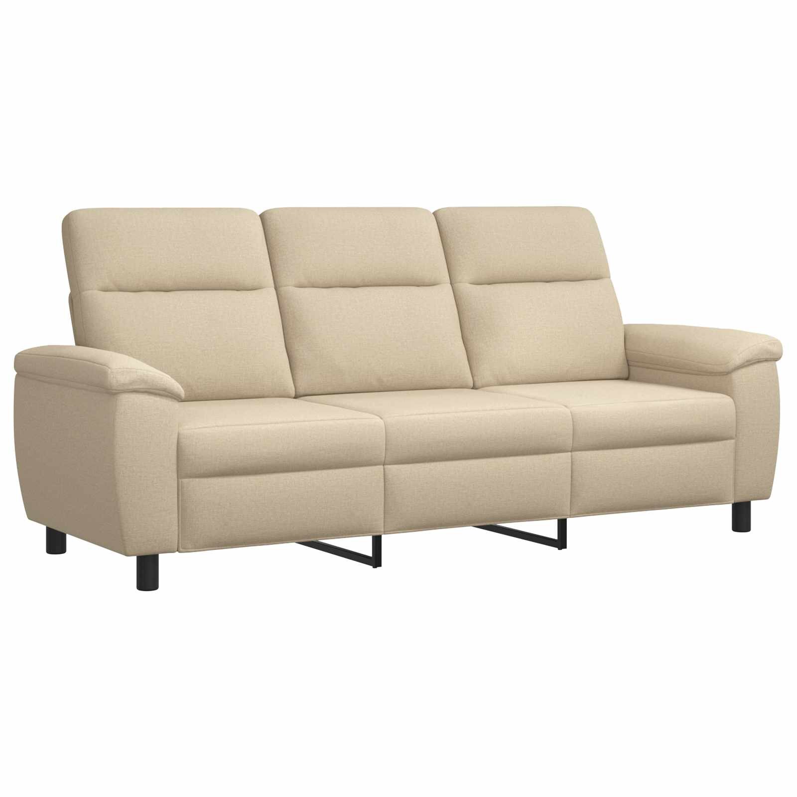 vidaXL Диван Кремаво 214 x 90 x 95 см Текстил