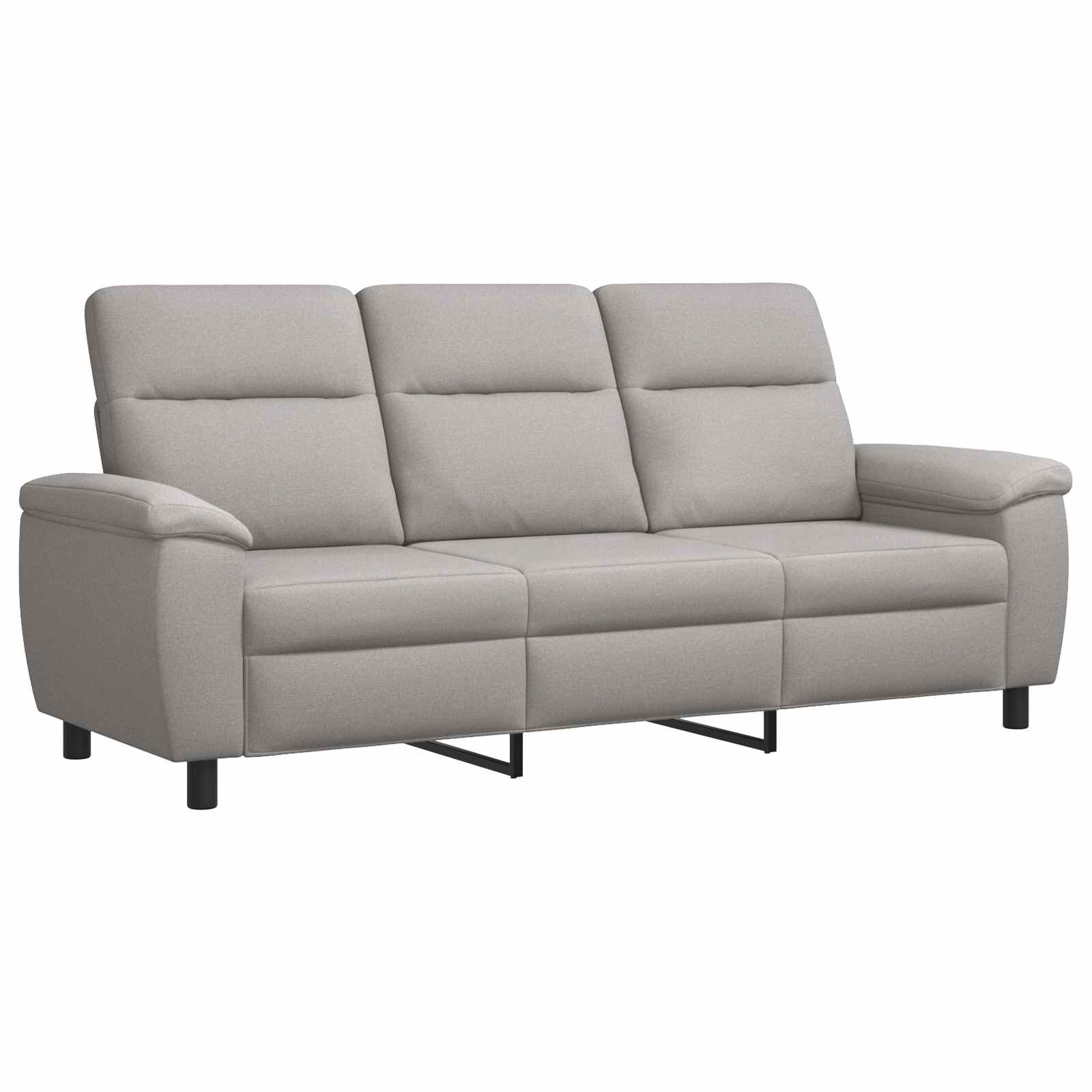 vidaXL Диван Облачно сиво 214 x 90 x 95 см Текстил